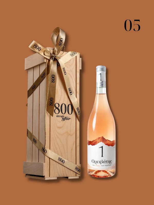 cava800 | Σύνθεση Δώρου σε Ξύλινη συσκευασία (Κωδικός 05)