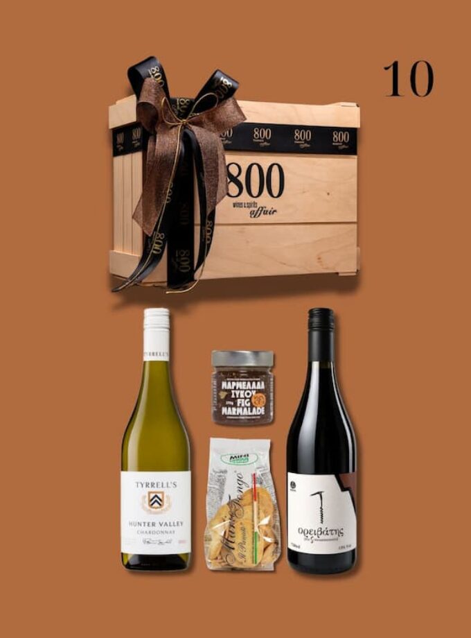 cava800 | Σύνθεση Δώρου σε Ξύλινη συσκευασία (Κωδικός 10)