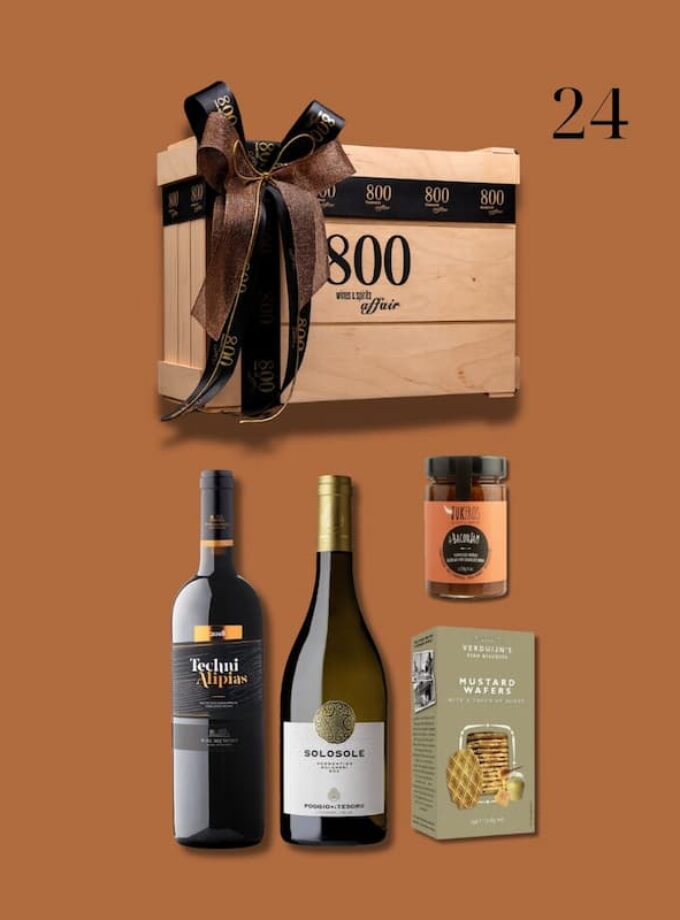 cava800 | Σύνθεση Δώρου σε Ξύλινη συσκευασία (Κωδικός 24)