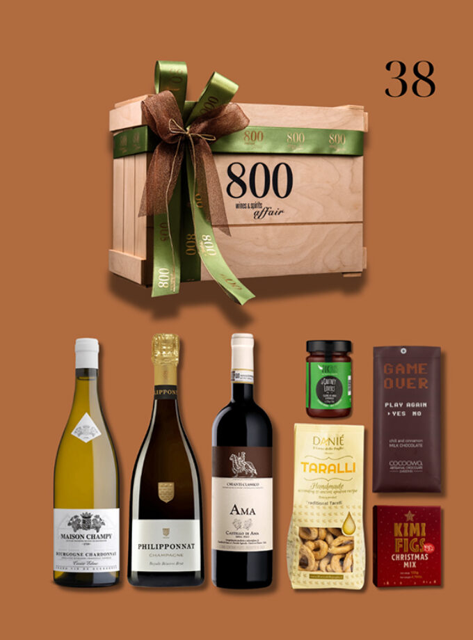 cava800 | Σύνθεση Δώρου σε Ξύλινη συσκευασία (Κωδικός 38)