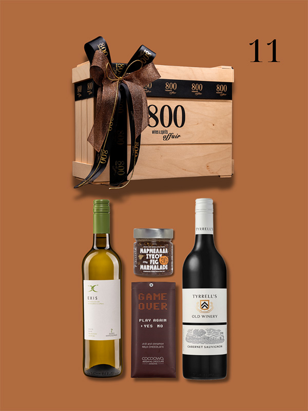 cava800 | Σύνθεση Δώρου σε Ξύλινη συσκευασία (Κωδικός 11)