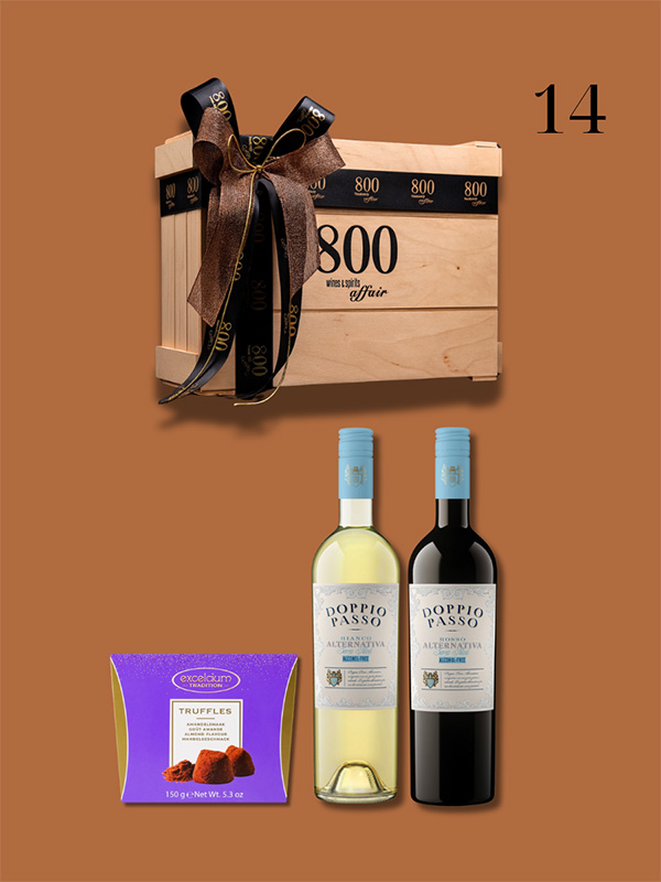 cava800 | Σύνθεση Δώρου σε Ξύλινη συσκευασία (Κωδικός 14)