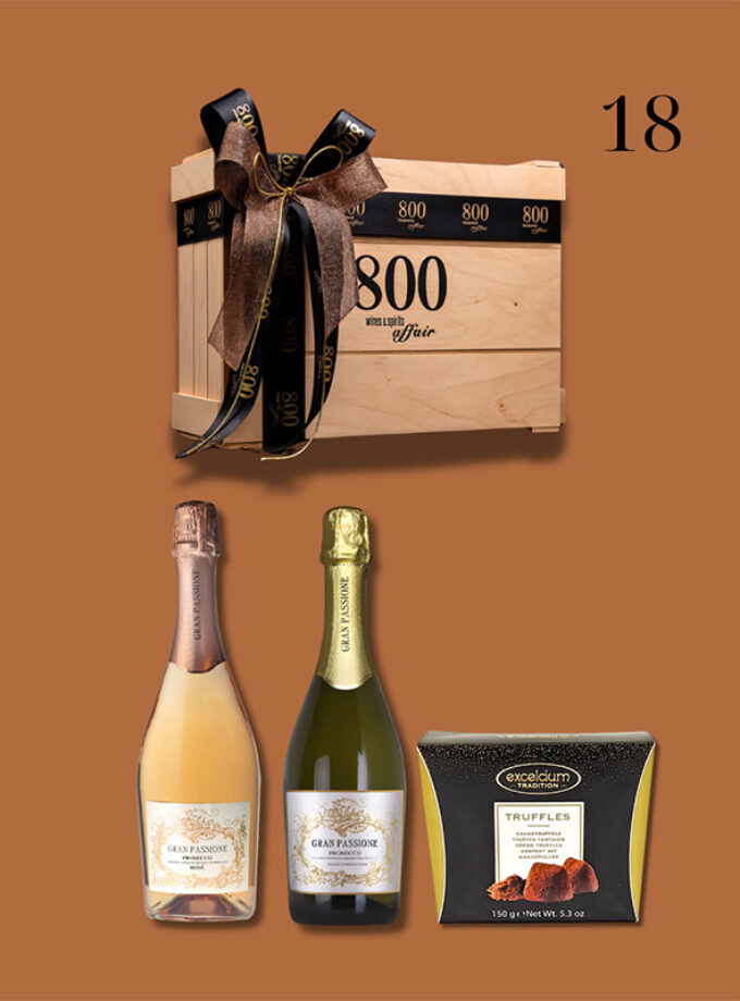 cava800 | Σύνθεση Δώρου σε Ξύλινη συσκευασία (Κωδικός 18)