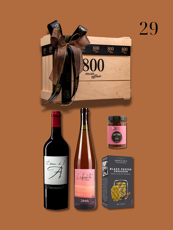 cava800 | Σύνθεση Δώρου σε Ξύλινη συσκευασία (Κωδικός 29)