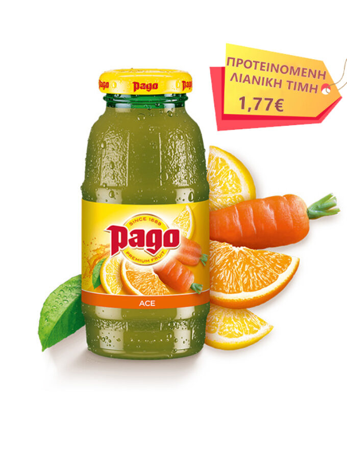 cava800.gr | PAGO ACE (ΠΟΡΤΟΚΑΛΙ-ΚΑΡΟΤΟ-ΛΕΜΟΝΙ) 200ML |  |  | €1.36 |  |  | Αυστρία