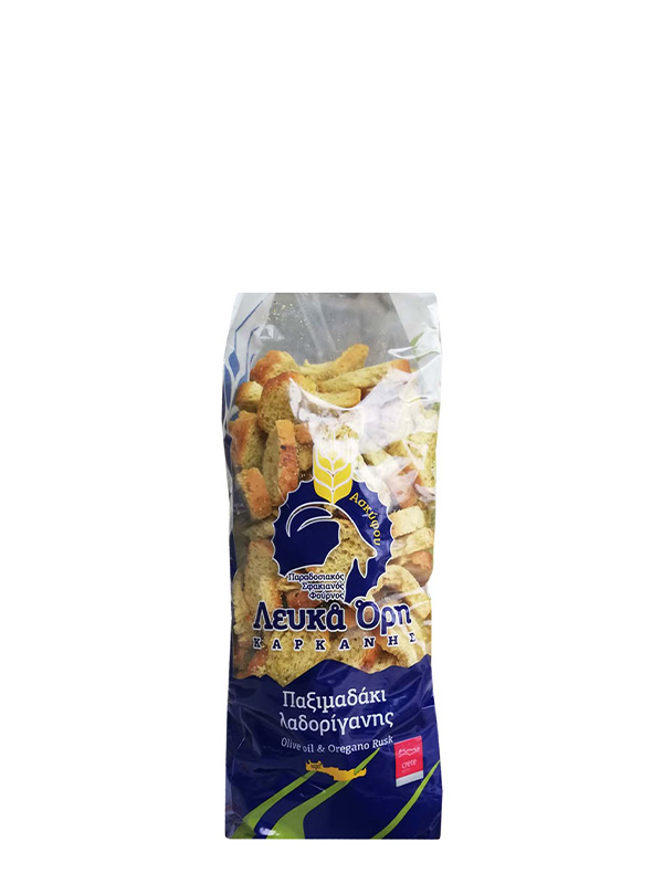 cava800.gr | ΠΑΞΙΜΑΔΙ ΛΕΥΚΑ ΟΡΗ ΜΕ ΛΑΔΟΡΙΓΑΝΗ | | | €3.90 | 0.300KG | | Ελλάδα, Αιγαίο Πέλαγος