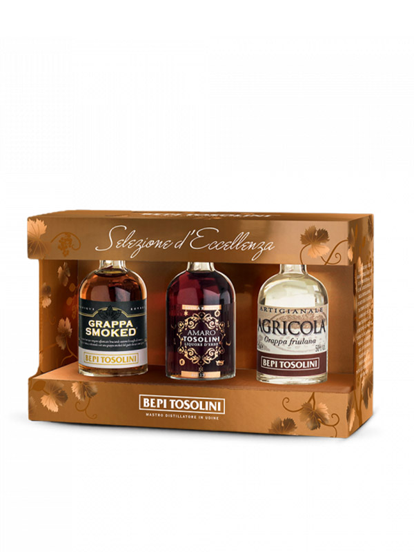 cava800.gr | ΜΙΝΙΑΤΙΑΤΟΥΡΑ SET BEPI TOSOLINI (2 GRAPA 1AMARO) | 30% - 40% | | €26.24 | 0,050 LT | Grappa | Ιταλία