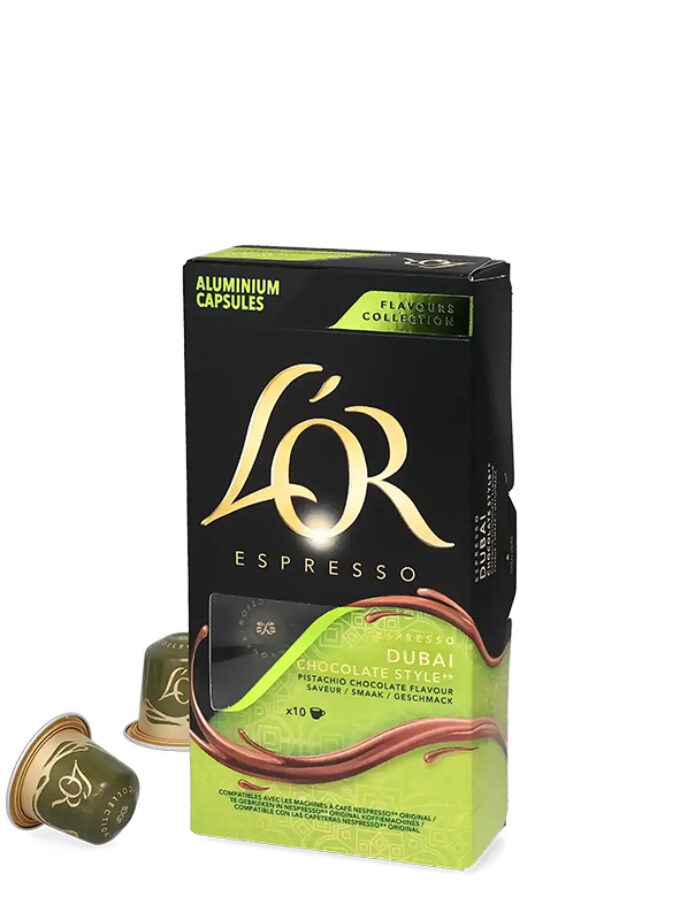 cava800.gr | ΚΑΨΟΥΛΕΣ ΚΑΦΕ LOR DUBAI CHOCOLATE 10ΤΕΜ |  |  | €4.82 | 0.250KG |  | Ολλανδία