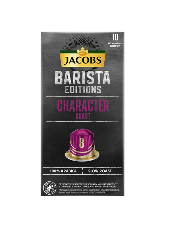 cava800.gr | ΚΑΨΟΥΛΕΣ JACOBS BARISTA CHARACTER ROAST 10ΤΕΜ | | | €4.01 | 0.250KG | | Ολλανδία