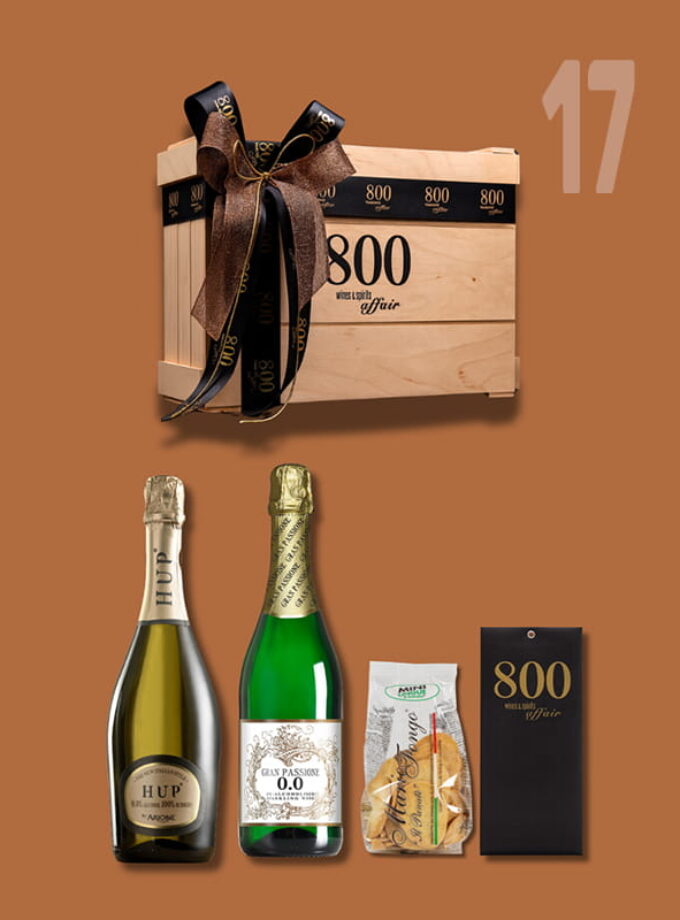 cava800 | Σύνθεση Δώρου σε Ξύλινη συσκευασία (Κωδικός 17)