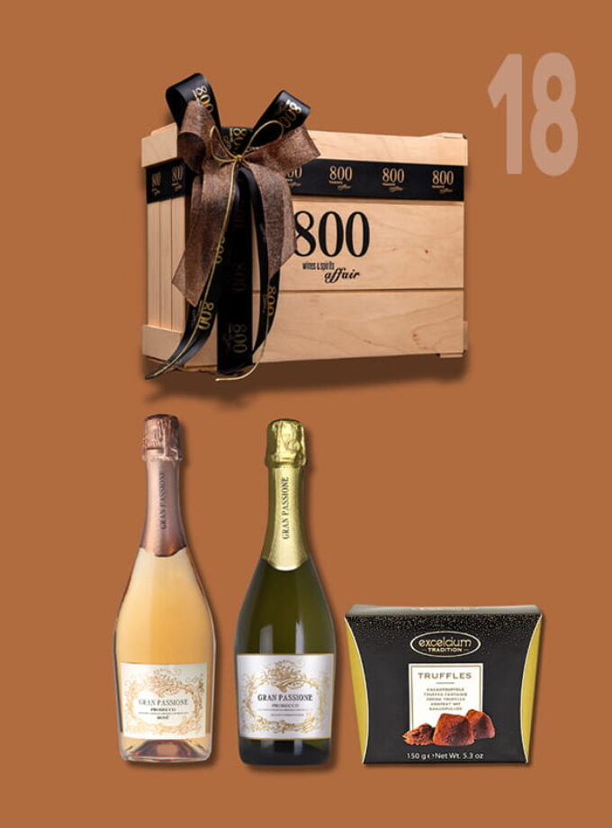 cava800 | Σύνθεση Δώρου σε Ξύλινη συσκευασία (Κωδικός 18)