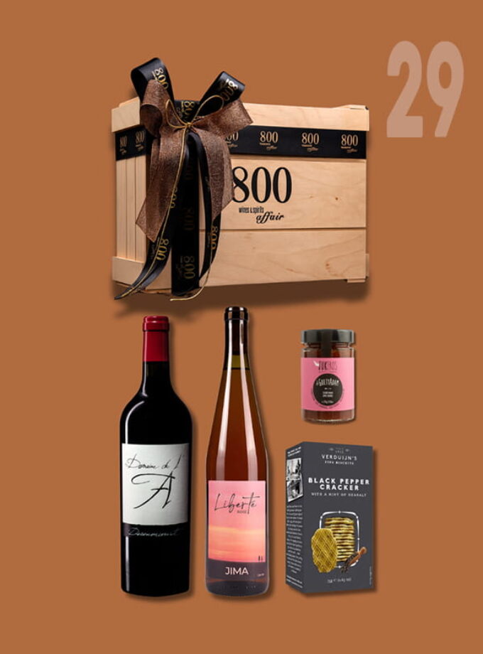 cava800 | Σύνθεση Δώρου σε Ξύλινη συσκευασία (Κωδικός 29)