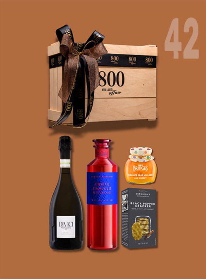 cava800 | Σύνθεση Δώρου σε Ξύλινη συσκευασία (Κωδικός 42)